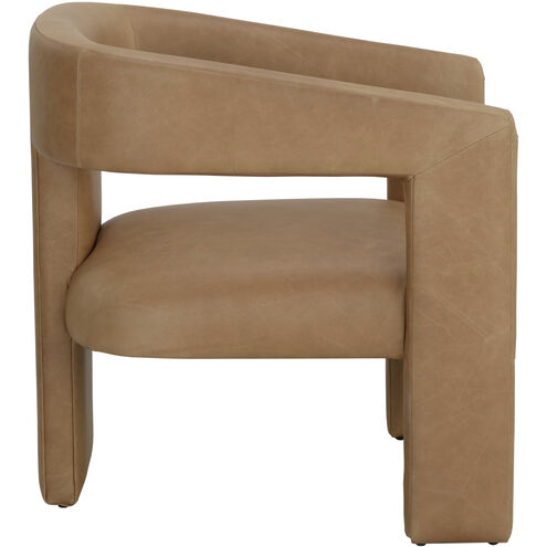 Cobourg Ludlow Sesame Leather Lounge Chair